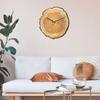 12 Inch Wood Grain Wall Clock Creative Tree Stump Design Silent Quartz Movement