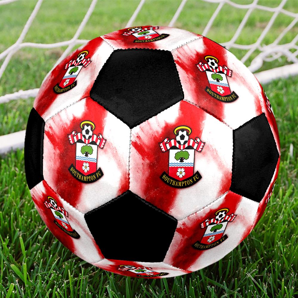 Pallone da Calcio Southampton F.C. Colorato Per Tutte le Età Cucito a Macchina PVC Pronto per la Competizione Resistente Alto Rimbalzo.TAGLIA5