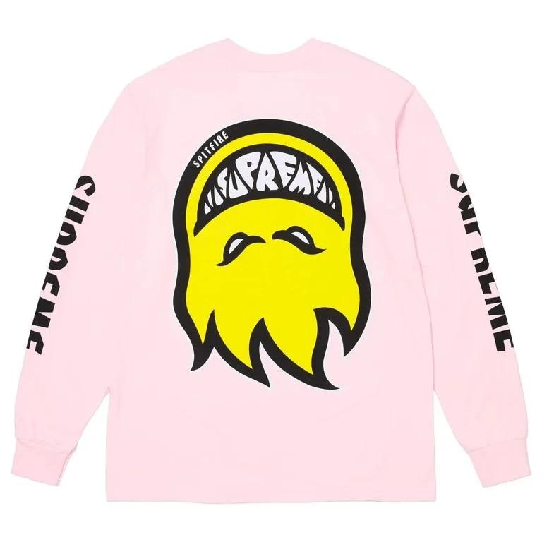Supreme x Spitfire L/S Tee Light Pink S