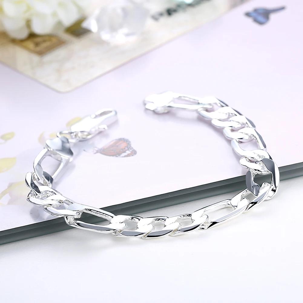Koreanische Mode   Kupfer 10MM Figaro Kette Armbänder Halsketten für Mann Frau Party Hochzeit Accessoires Schmucksets