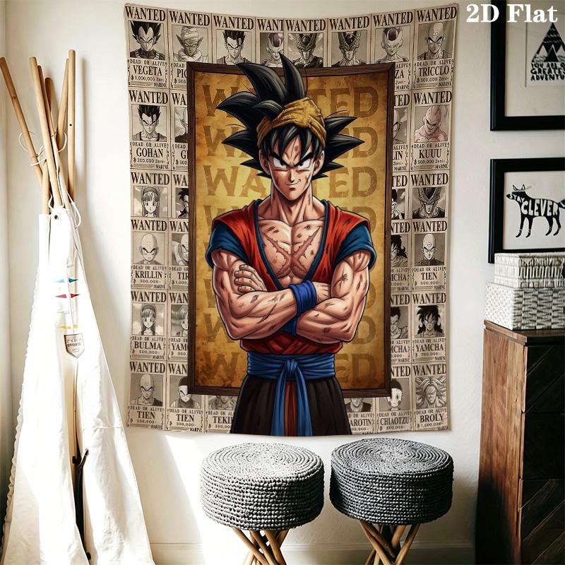 Dragon Ball Heroes Wall Tapestry Aesthetic Wall Hanging Printed Fabric Blanket Decorative Tapestries For Bedroom Living Room Home Decor