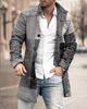 Men's Woolen Mid-Length Digital Print Coat - Autumn/Winter Collection