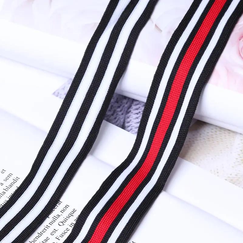 Colorful stripe woven ribbon accessories clothing sports Side Pants Decoration Ribbon Sleeve Edge Binding