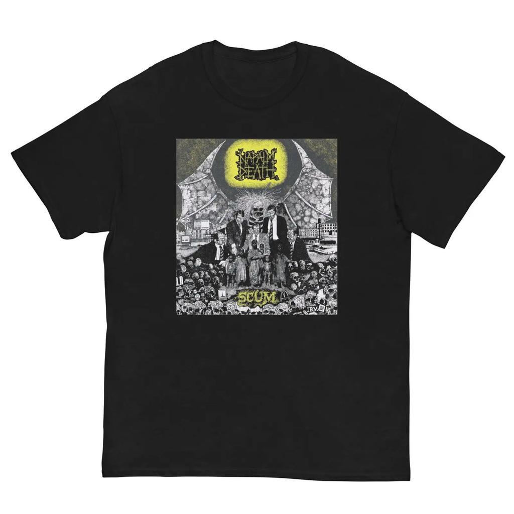 Napalm Death Scum T Shirt vintage Washed fashion streetwear graphic Casual Stretched Stylish designer clothes Comfortable homme