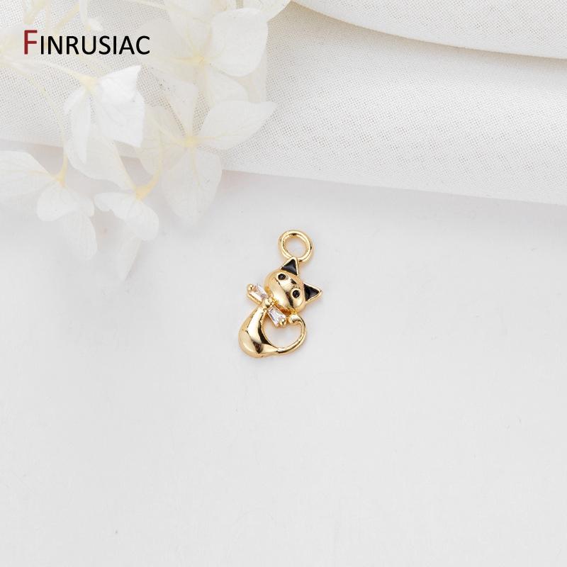 

Trendy 14K Real Gold Plated Brass Zircon Charms Earrings Pendants For Jewelry Making Findings Earrings Necklaces Accessories 2 pcs