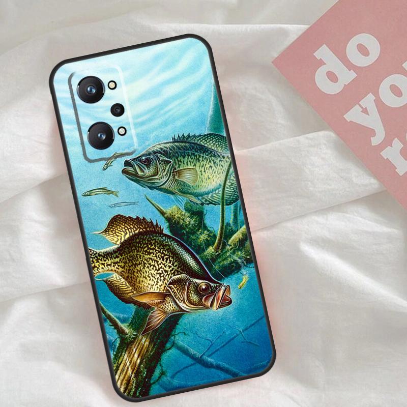 Art Fishing Lure Case For Realme C65 C67 C71 C63 C61 C55 C51 C53 C35 C75 11 12 13 14 15 Pro Plus GT6 GT7 Pro