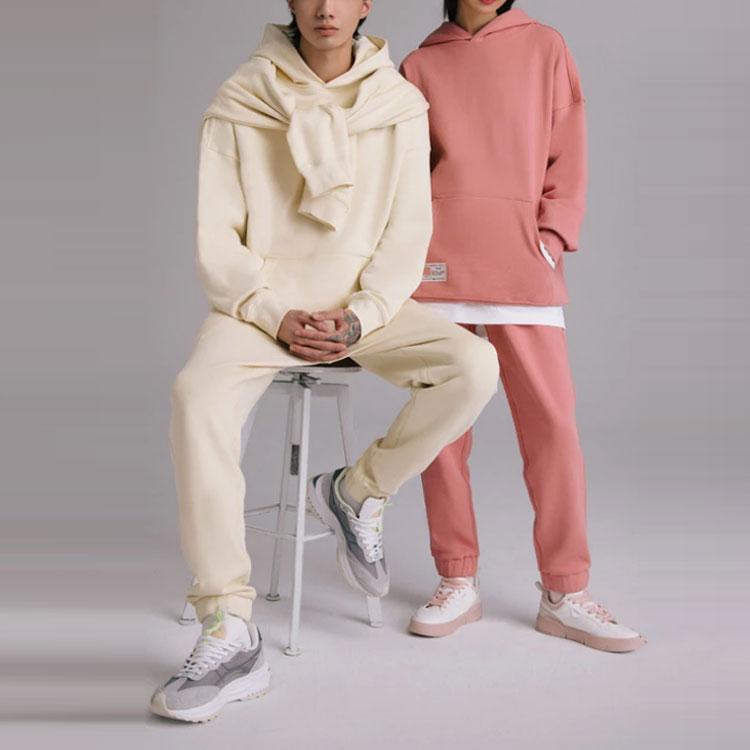 Li Ning Sports Lifestyle Series Solid Color Cuffed Sweatpants Unisex Bottoms Beige AKLR869-1