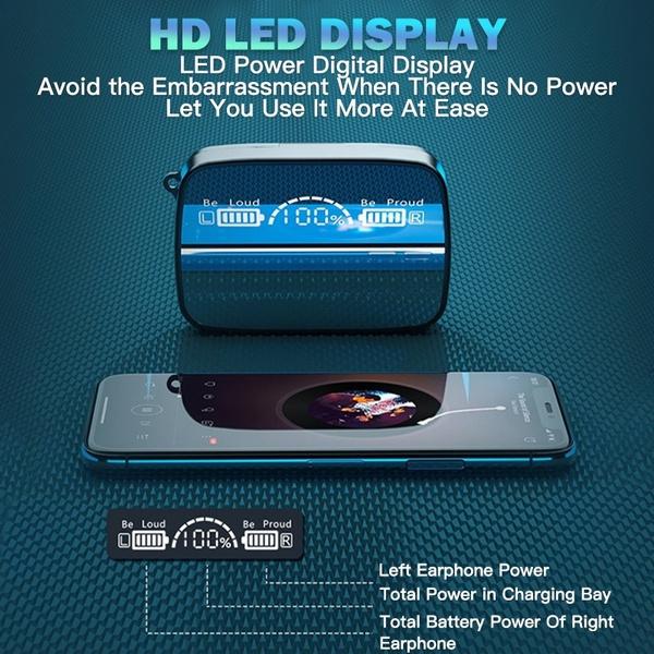 3D Touch Bluetooth 5.1 Ohrhörer 9000 mAh LED-Display Drahtlose Headsets Rauschunterdrückung Headset 9D HiFi Stereo Kopfhörer IPX7 Wasserdicht