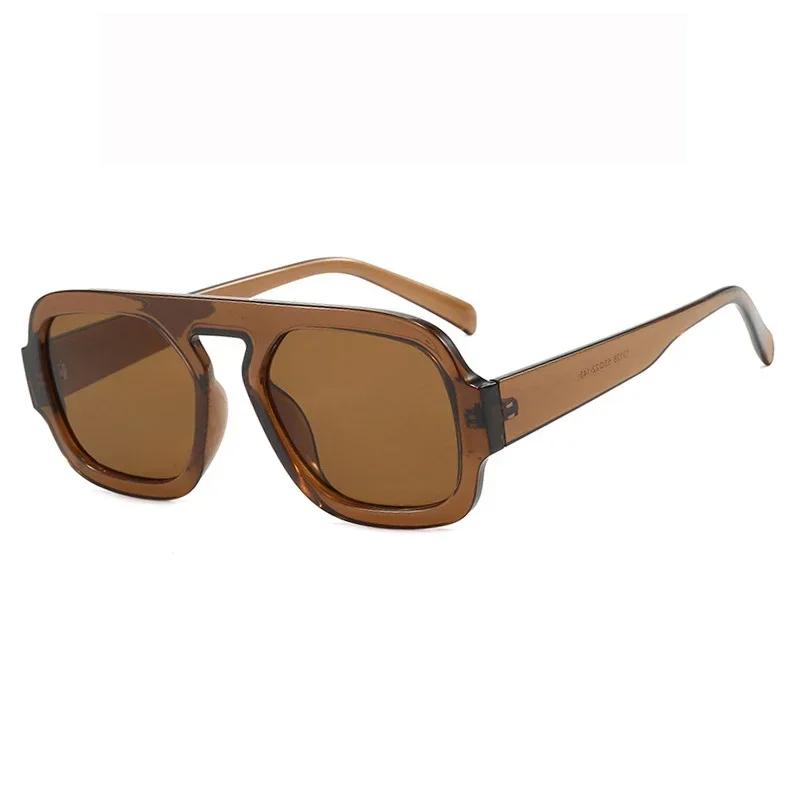 

LAURINNY Pilot Sunglasses Women Brand Design Tortoiseshell Green Gradient Lens Square Men Shades Sun Glasses Oculos De Sol UV400 as picture