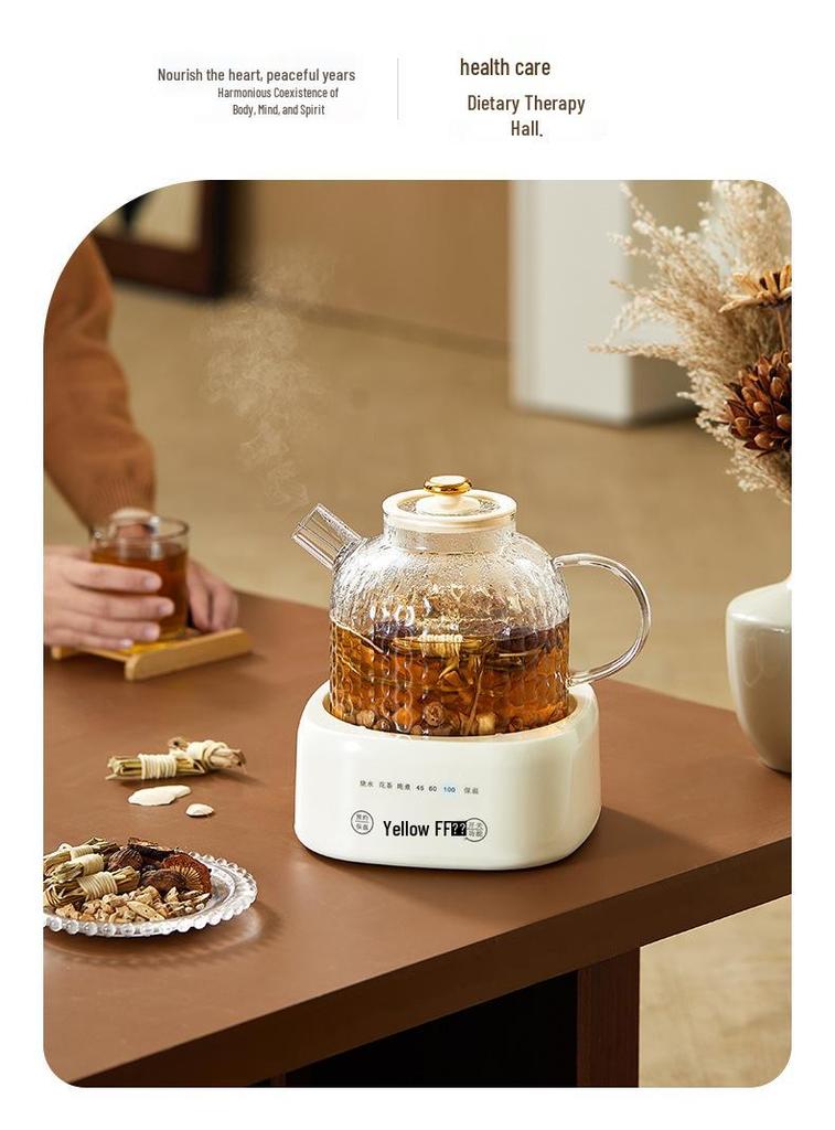Glass Electric Kettle Gift Set for Floral Tea - Perfect Company Souvenir