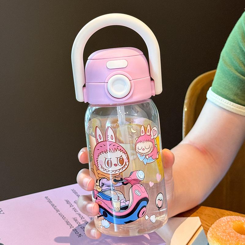 Water Cup Portable Straw Water Cup Girl Student Cute High-value Cup Children's Water Cup