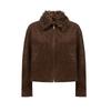 VEROMODA Women's Detachable Faux Fur Lined Matte Drop Shoulder Jacket