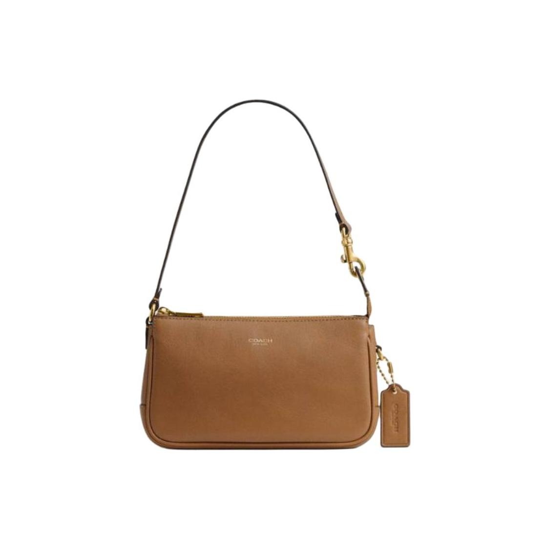 

Coach Plaza 18 Letter Logo Gold Hardware Natural Pebble Leather Shoulder Bag Small Women shoulder bag Brown CCD09-B4T7J Basic Set (Bag+Dust Bag)