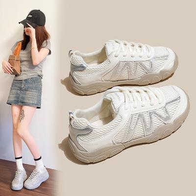 Popular Super Fire Breathable Mesh Sports Moral Training Shoes Women's 2025 Summer New Versatile Casual Little White Women's Shoes