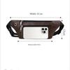 Bauchtasche Herren Tragbarer Gürtel Handy-Bauchtasche Schicht PU-Leder Multifunktional Einzelne Schulter Crossbody Handy-Tasche