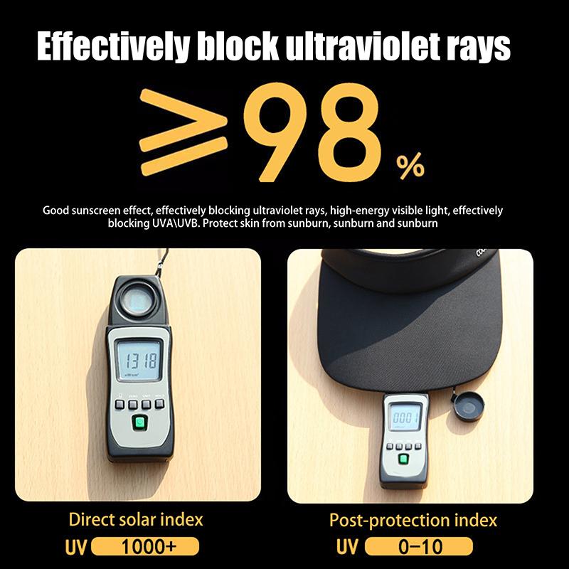 Cooling Stretchy Visor Ice Silk Long Brim Empty Top Hat Summer Uv Protection Men Sun Hats Cycling Running Sports Golf Visor Cap