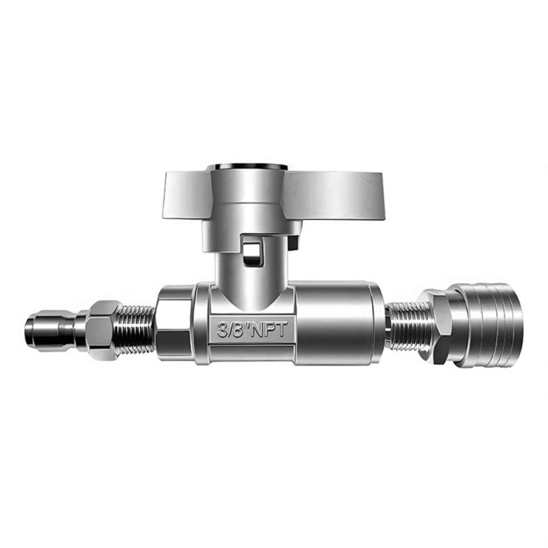 

High Pressure Ball Valves 3/8 Inch Quick Connection Fitting Stainless Steel 304 For Power Washer Hose Efficient Cleaning Tasks 1