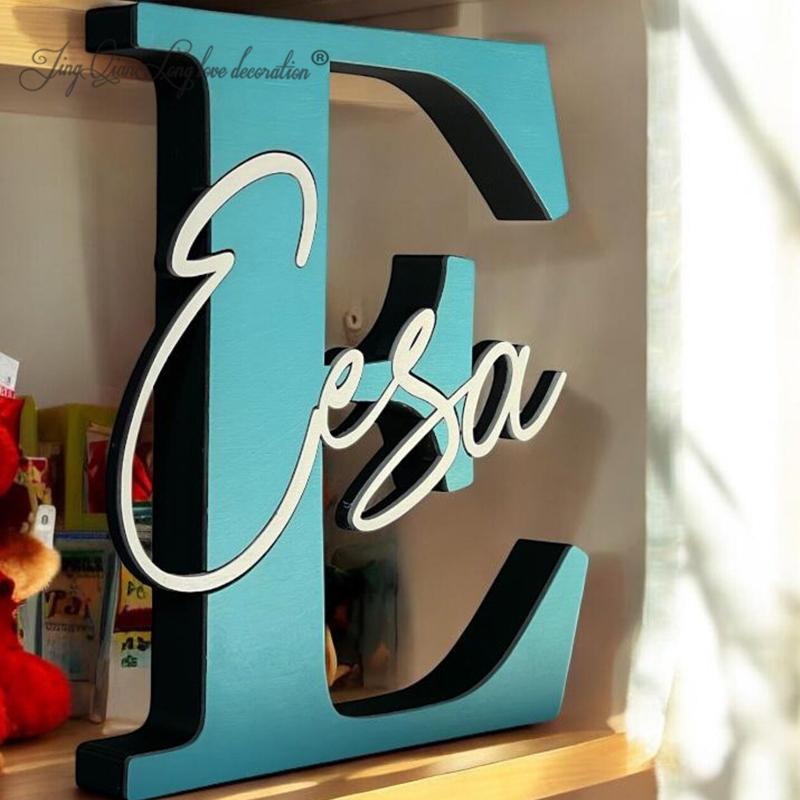 Custom Personalized Free Standing Letter and Name Bedroom Decor  Nursery Decor  Freestanding Initials and Name