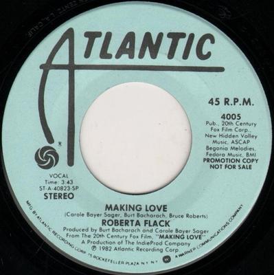 7-Zoll Schallplatte ROBERTA FLACK - Making Love 4005 Atlantic 1982 US Soul/Funk Gebraucht
