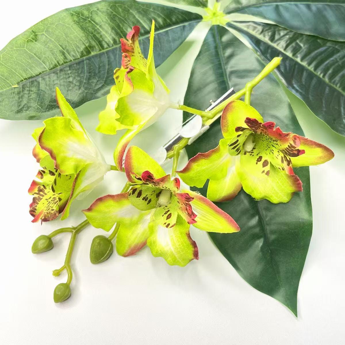 

1pc Thai Orchid Hairpin Head Flower, Fairy Flower Headwear, Bride Bridesmaid Hair Coiled Side Clip, Suitable for Vacation