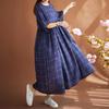 New  Vintage Plaid Summer Dress Women Plus Size Casual Oversize Loose Basic Dress