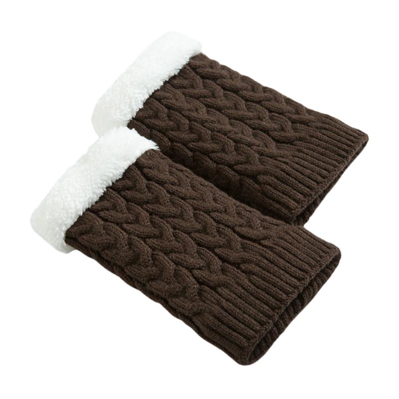 Winter Warm Crochet Knitted Boot Cuffs Toppers Socks Short Leg Warmers Cable Knit Ankle Heap Socks Womens Boot Socks