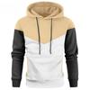 2024 Primavera e Outono Masculino Emendado Hoodie Roupas Casual Solto Moletom Street Wear Moda Masculina Esportes Pulôver Casaco