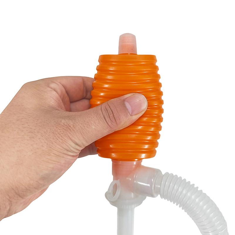 Car Truck Manual Pump Fuel Gasoline Diesel Transfer Suction Cup Manual Fuel Pump Siphon Water Suction Fuel Transfer Pump Funnel