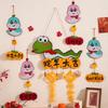 Cartoon Chinese Snake Year Pendant Non-woven Door Couplets Decoration Happy New Year Gift