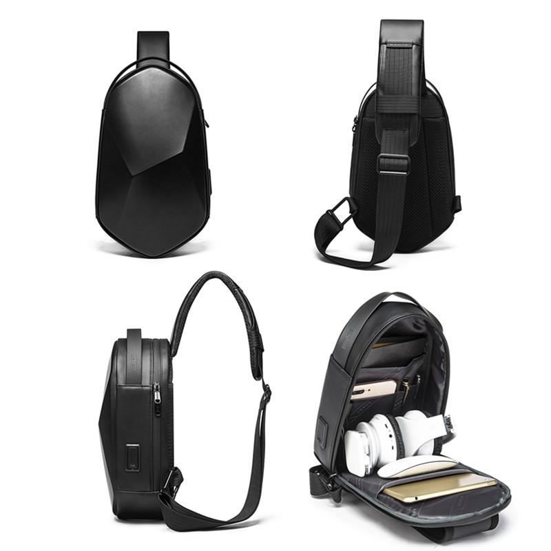 Bange Hard Shell Design 3.0 Usb Charging Crossbody Bag Shoulder Bags Male Waterproof Short Trip Chest Bag Pack For Men Sling Bag