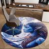 Avatar-Inspired Blue Na'vi Chair Mat - Round Carpet for Home Decor, Office Use, and Gifts0258b