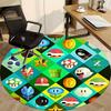 1PC Mario Characters Office Round Area Rug, Indoor Mat Suitable For Office, Under Office Chairs Bedroom Living Room Home Decor, Room Deco110