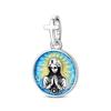 925 Silver Nossa Senhora Aparecida Dangle Cross Charms Pendants Fit Qikaola Bracelets DIY Jewelry For Women