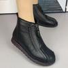 Platform Women Shoes Fleece Warm Winter Women's Boots Soft Sole Non Slip Mom's Shoes Fashion Zip Short Plush Snow Boots