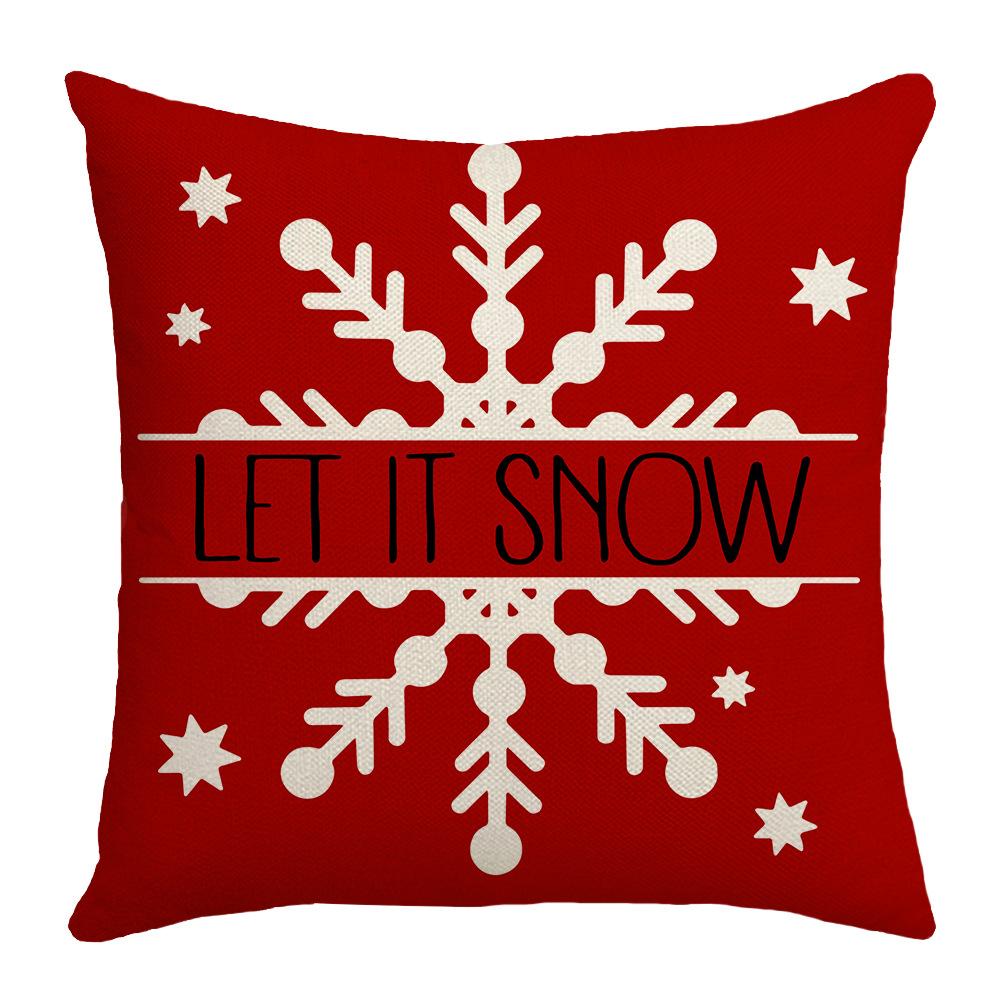 Weihnachtsmann Element Neu Nordisch Cartoon Weihnachten Umarmung Roter Quadratischer Kissenbezug