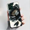 Custodia per Telefono Stampata Per Nokia HMD Pulse PRO/HMD Pulse/HMD Pulse+ Cover Guscio Nero in Morbido Silicone Custodia Carina con Fiore Cartone Animato