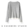 Lekasha Women's Cashmere Cardigan - Coco Style, Round Neck, Fashionable Knitwear for Autumn/Winter