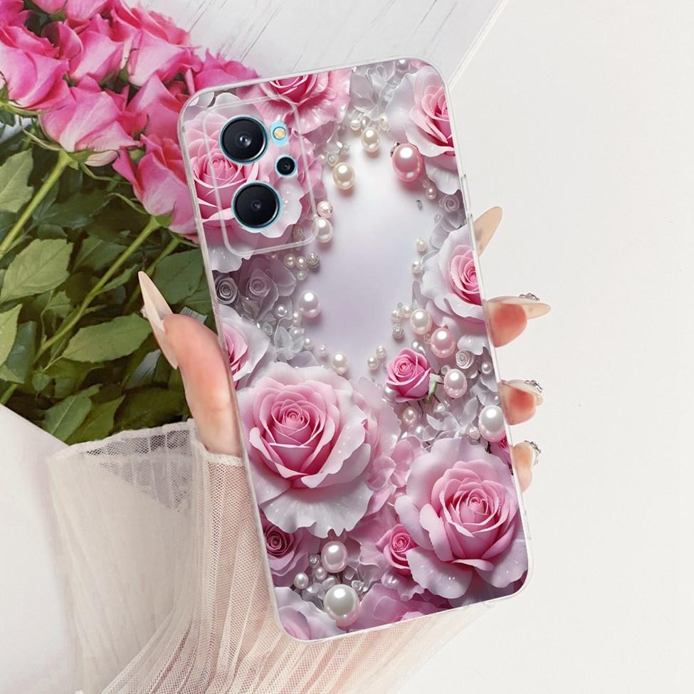 For Realme 9i 4G Case RMX3491 Transparent Cute Cat Fashion Butterfly Funny Painted Casing For Real me 9i 4G Cover