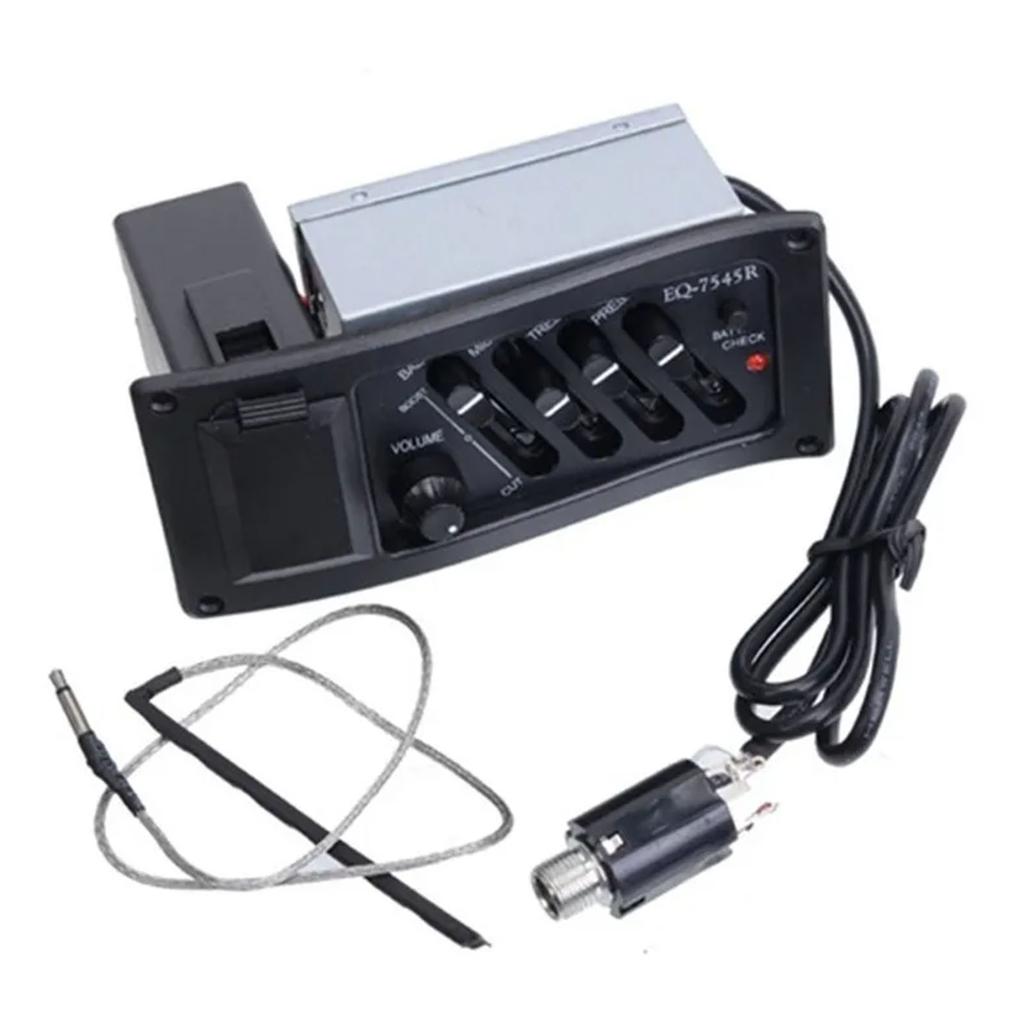 Guitar Box Pickup 4 Band Equalizer Classical Folk Acoustic Parts Instrument Accessories