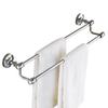 Wall Mounted Polished Chrome Brass Bathroom Double Towel Bar Towel Rail Holder Bathroom Accessory