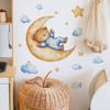 Cartoon Goodnight Bear Moon Bedroom Living Room Background Beautification and Decoration Wall Stickers