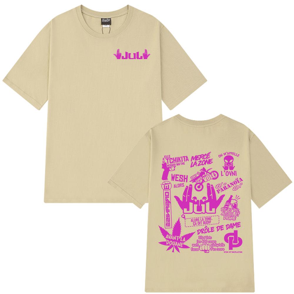 Rapper Jul Graphic T Shirt Unisexs Women Clothing Fashion Hip Hop Tshirt Casual Cotton ONeck Short Sleeve Oversized Tshirts