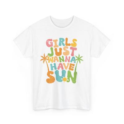 Beach Vibes T-shirt Tops Tees Unisex | Summer Ocean Waves Tee | GIRLS JUST WANNA HAVE SUN Shirt