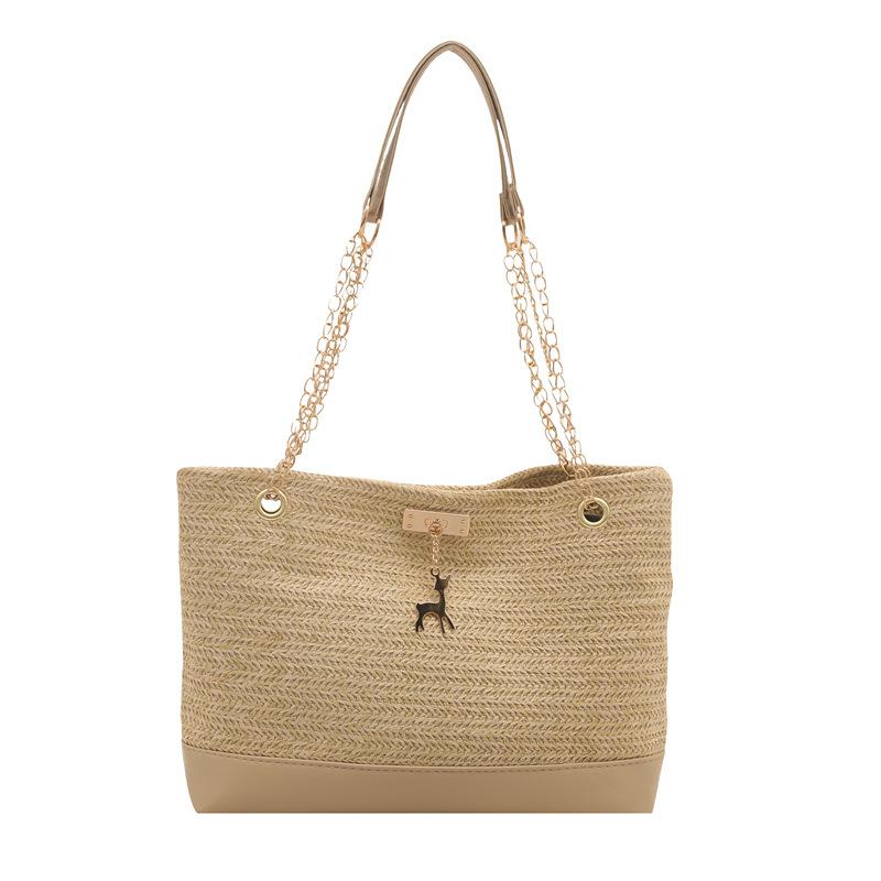 Woven Bags Women's Bags Stylish and Simple Shoulder Handbags Large Capacity Commuter Tote Bags