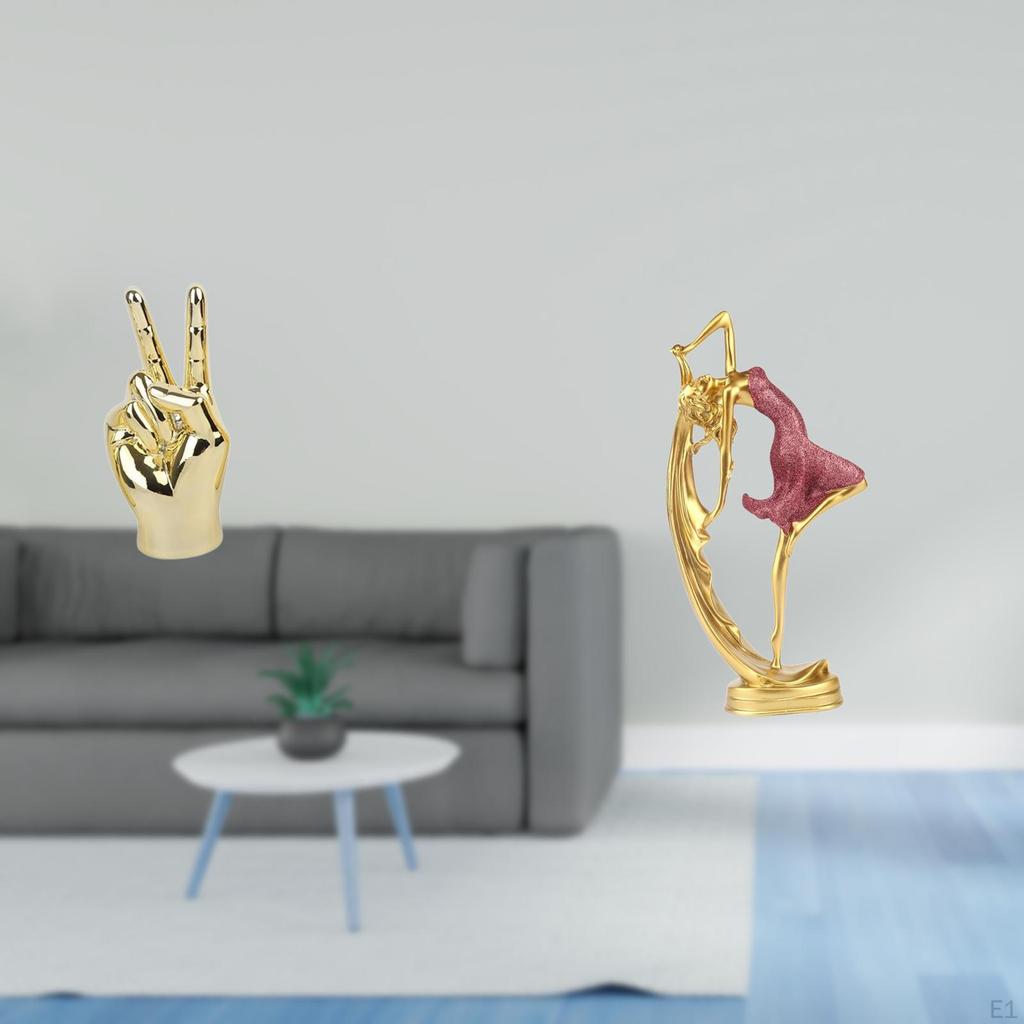 Hand Gesture Sculpture Ballet Dancer Statue Creative Home Living Room Cabinet Shelf Decoration Resin