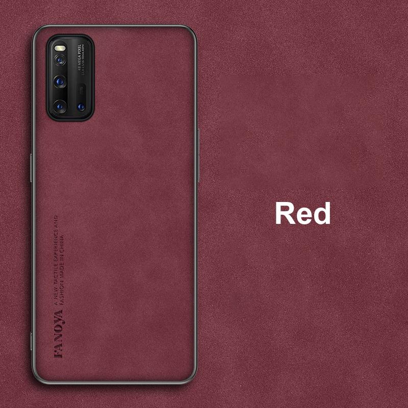 

Для Vivo iQOO 3 5G Чехол Роскошный Чехол для телефона из ПУ кожи Для Vivo iQOO 3 iQOO3 Задняя крышка Матовый силиконовый Противоударный Полная защита For iQOO 3 5G красный