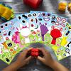 8/16Sheets Anime Sprunki Funny Puzzle Sticker Make a Face Decals Game Kids Toys Cartoon Assemble Jigsaw Children Party Gift