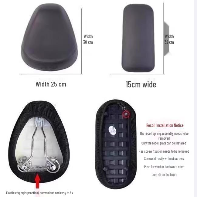 All-Season Waterproof & Sunproof Electric Bicycle Seat Cover - Thickened Cushion for Small Electric Vehicles