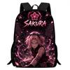 NARUTO Cartoon Anime Kids Backpack,With Adjustable Shoulder Strap & Front Pocket,Lightweight & Durable,for Boys & Girls Age 5-10