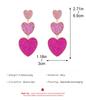 Valentines Day Earrings for Women Girl Korean Y2K Cool Big Rose Color Simple Elegant Jewelry Daughter Mom Birthday Gift